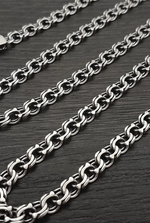 Срібний ланцюжок Бісмарк Козацький, срібні вироби 925 проби 60