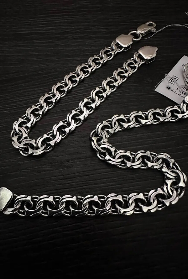 Срібний браслет бісмарк 925 проби